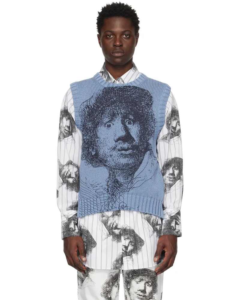 J.W.Anderson Blue Crewneck Vest 820