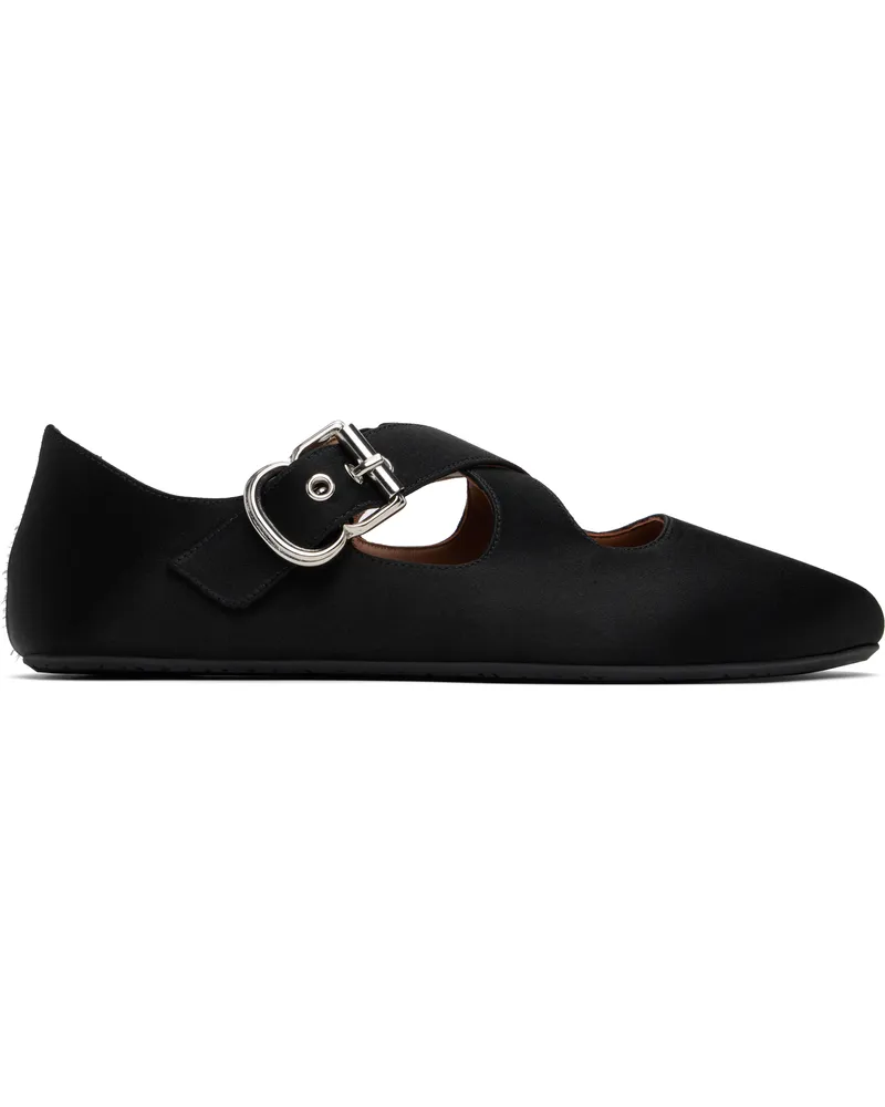Alaïa Black Criss Cross Ballerina Flats 999