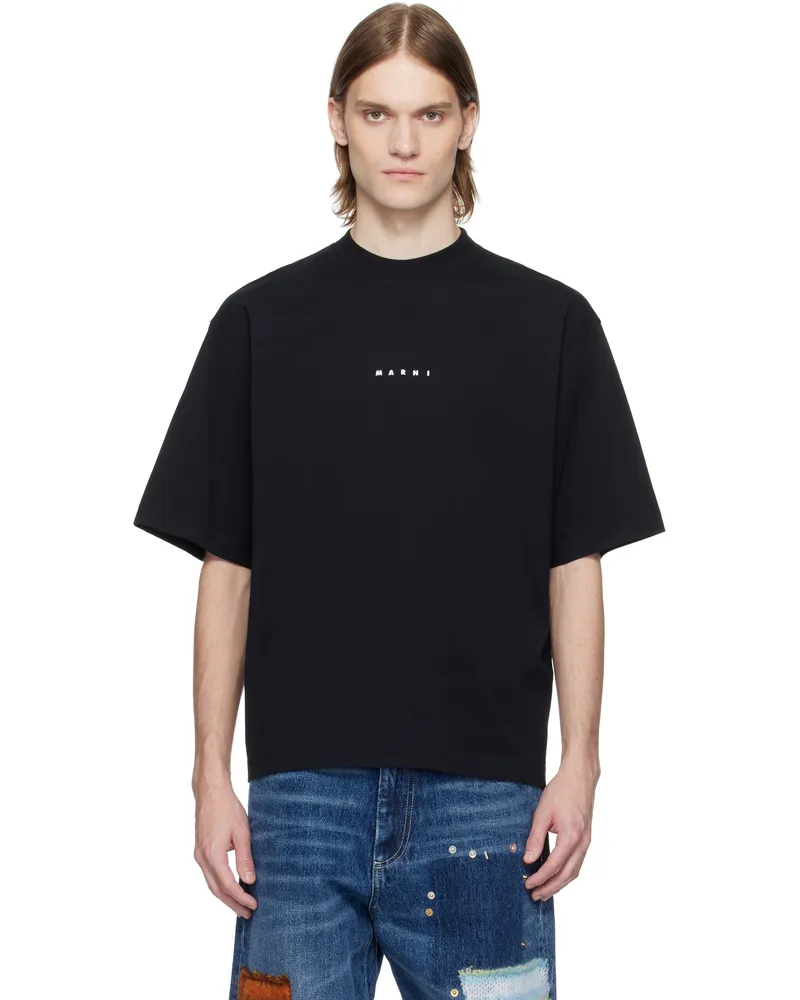 Marni Black Mini Logo 'Marni' T-shirt Lon99