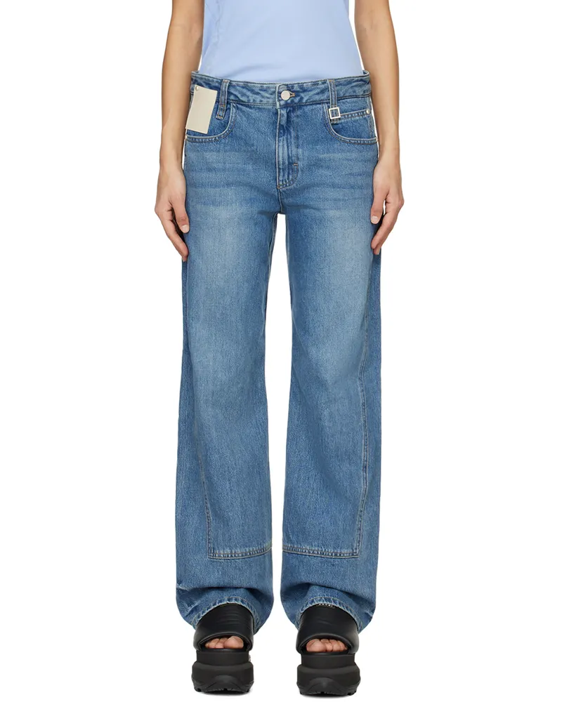 Wooyoungmi Indigo Straight Jeans Blue