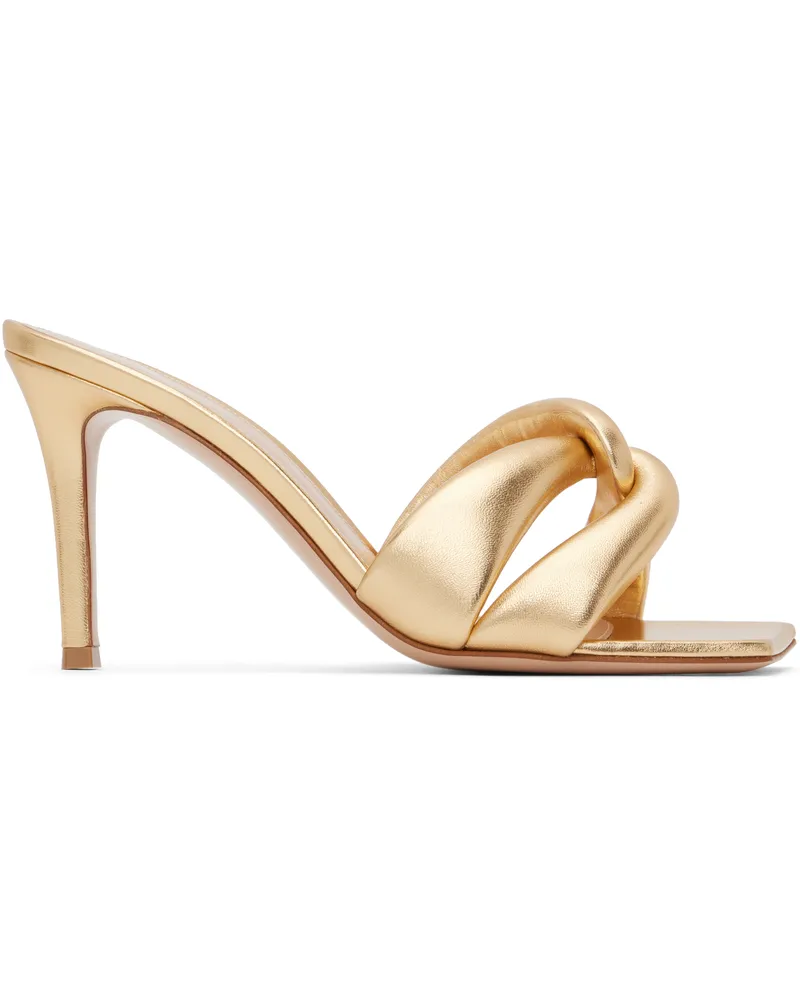 Gianvito Rossi Gold Amour Mules Mekong