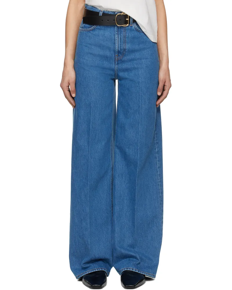Totême Blue Wide Leg Jeans Vibrant