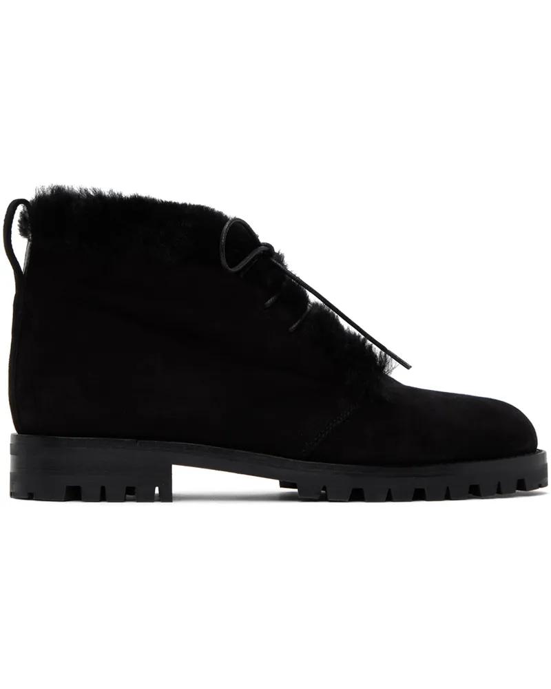 Manolo Blahnik Black Mircus Ankle Boots Blck(0015)