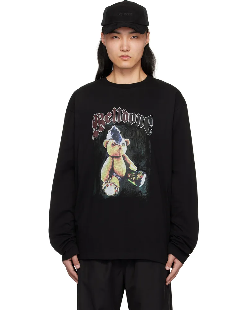 WE 11 DONE Black Punk Teddy T-shirt Black