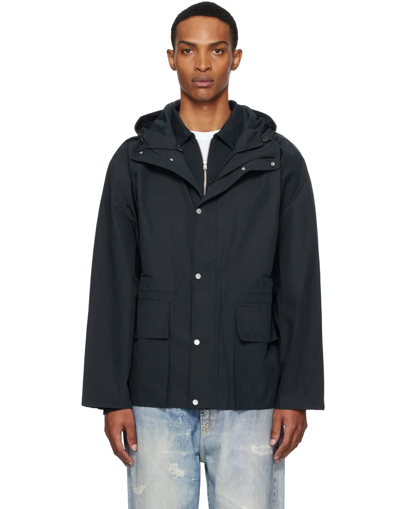 Norse Projects Navy Herluf Tech Poplin Jacket Dark