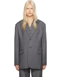 FRANKIE Shop Gray Gelso Blazer Dark