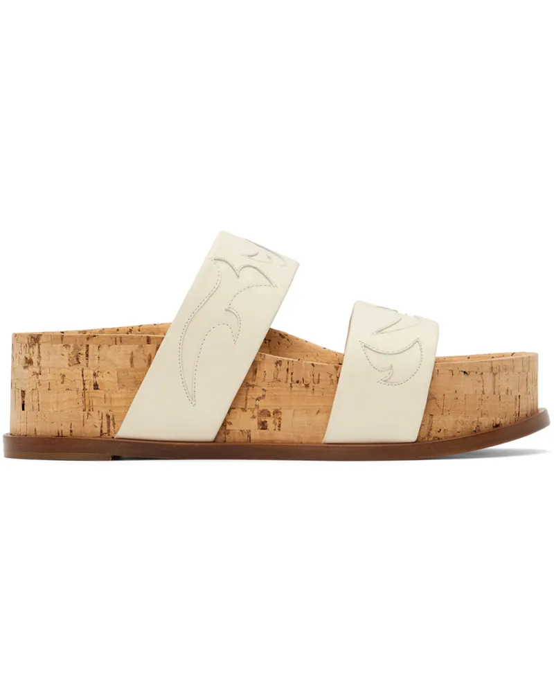 Gabriela Hearst Off-White Flame Striker Sandals Crm