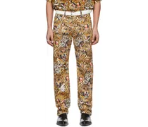 SSENSE Exclusive Beige Leopard Collage Jeans