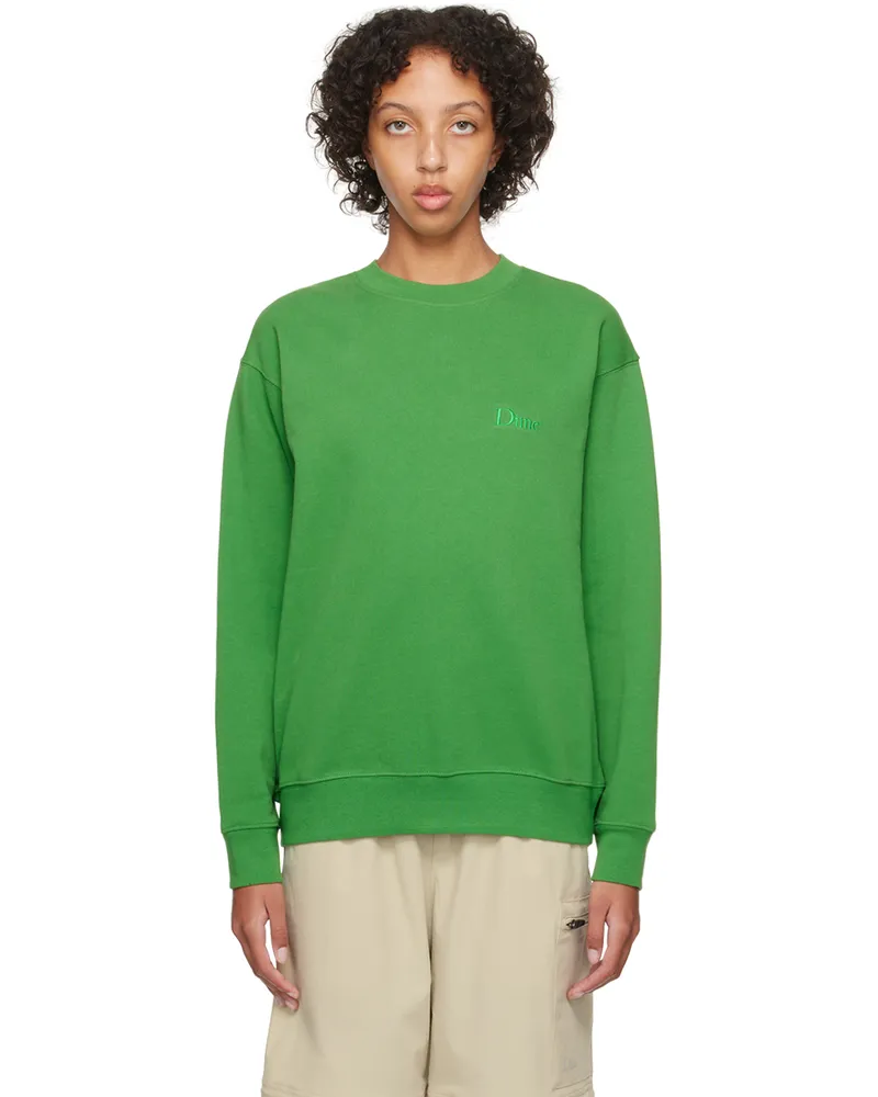 Dime Green Embroidered Sweatshirt Green