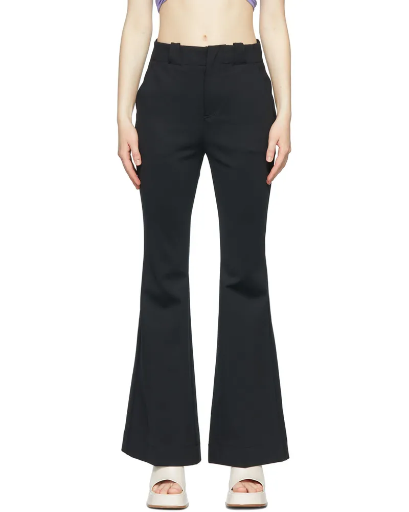 AMBUSH Black Nylon Trousers Black