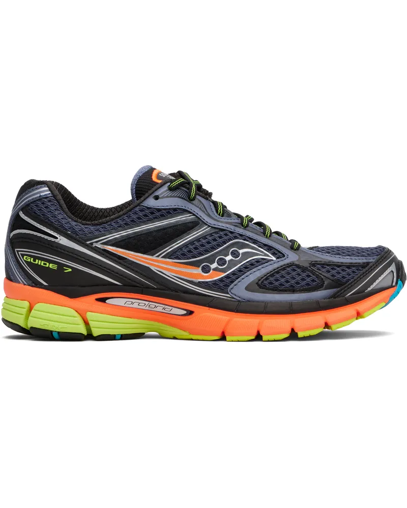 Saucony Black & Navy ProGrid Guide 7 Sneakers Grey