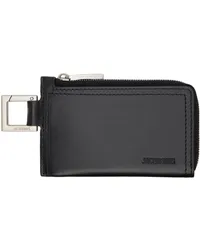 Jacquemus Black & Navy Les Classiques 'Le porte-zippé Cuerda' Card Holder Black