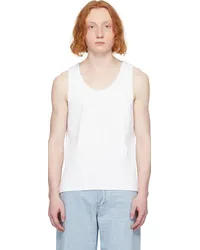 Bottega Veneta White Scoop Tank Top 9071-white