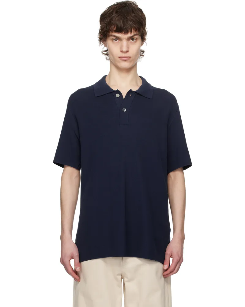 Jacquemus Navy La Croisière 'The knit' Polo 390