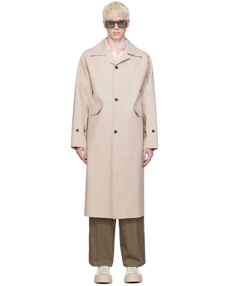 Camiel Fortgens Beige Long Coat Sand
