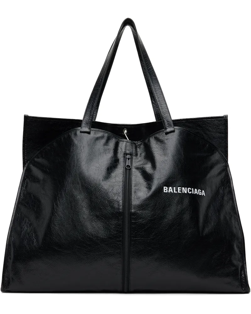 Balenciaga Black Shopper Garment Tote 1090