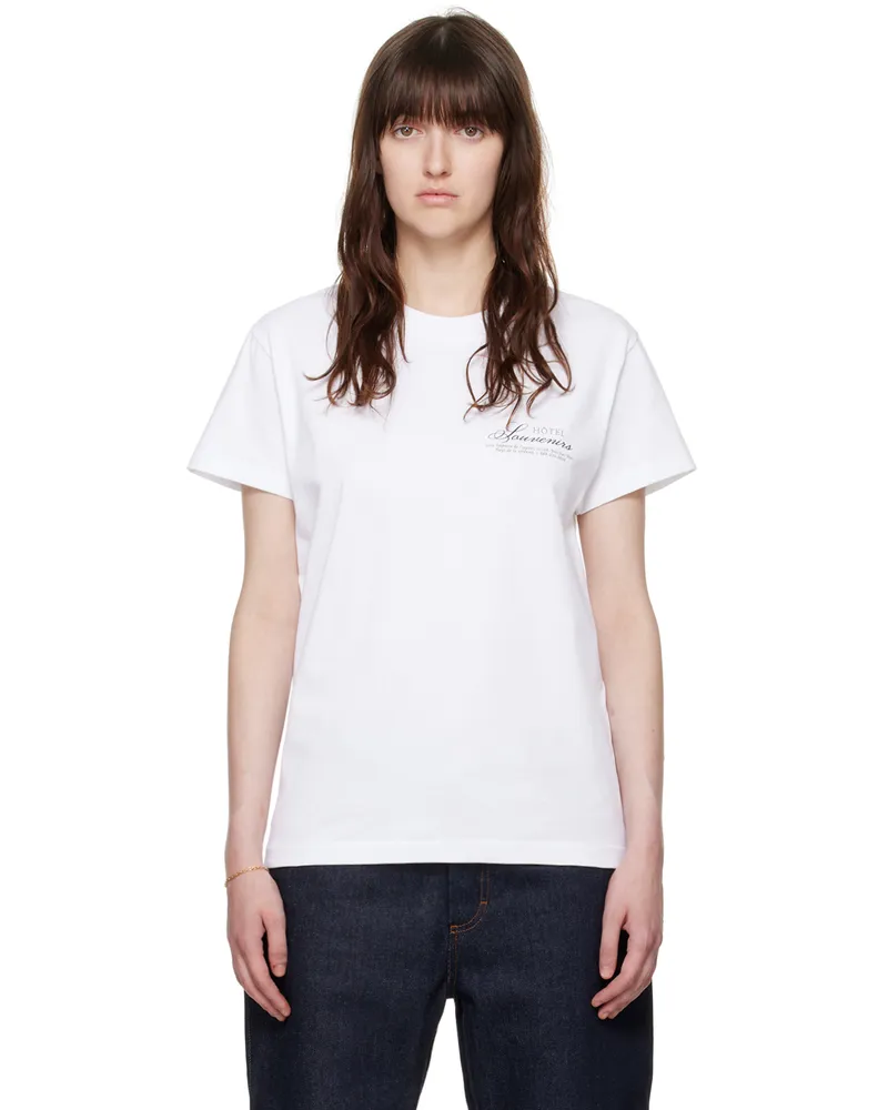 A.P.C. White JJJJound Edition 'Hôtel Souvenirs' T-Shirt Aab