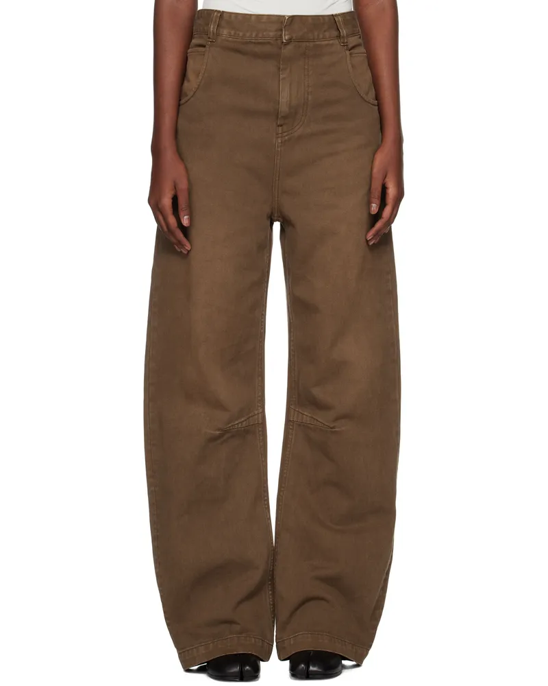Entire Studios Brown Gem Jeans Military
