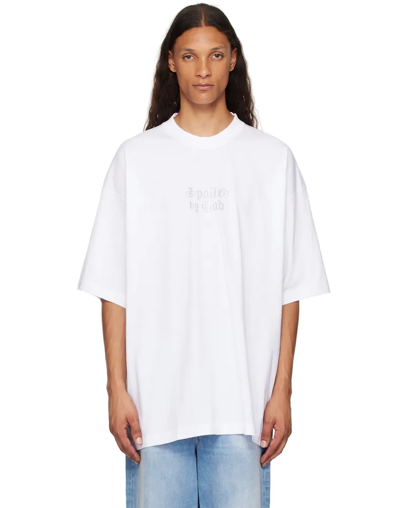 VETEMENTS White 'Spoiled By God' T-Shirt White