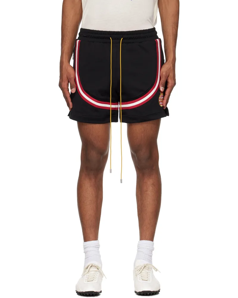 RHUDE Black Crest Veille Track Shorts Black
