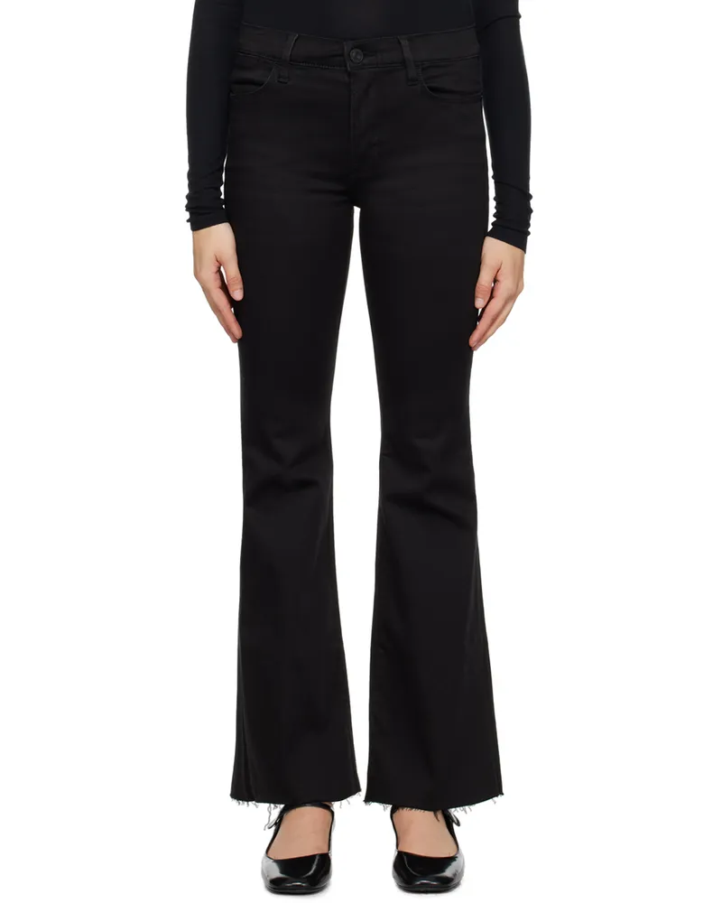 Frame Denim Black 'Le Easy Flare' Jeans Blackfinn