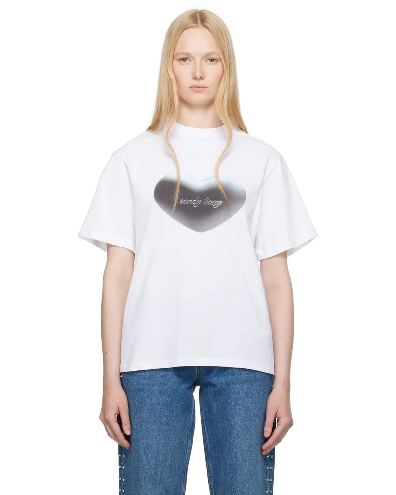 Sandy Liang White Chouchou T-shirt White