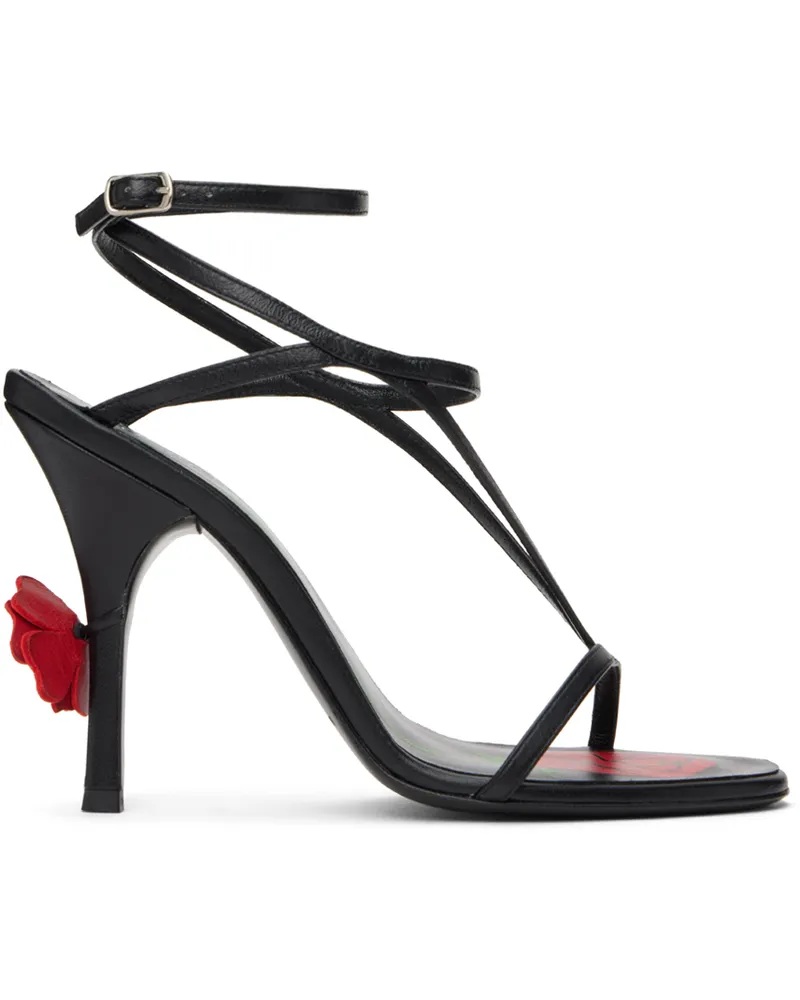 Magda Butrym Black Strappy Heeled Sandals Black