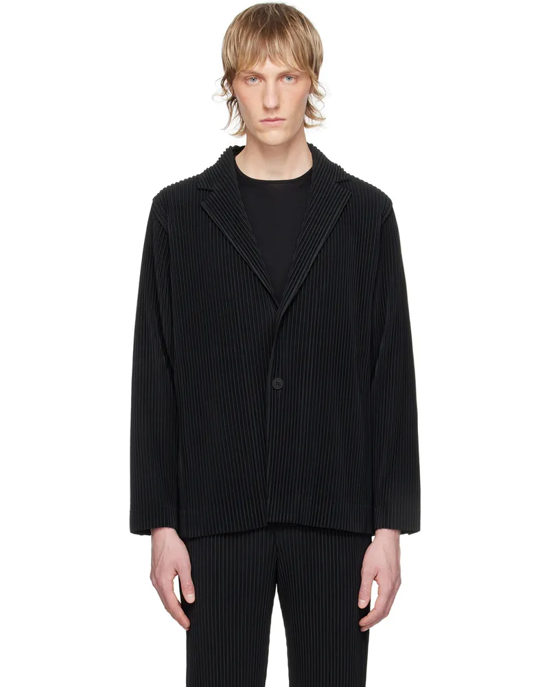 Issey Miyake Black Basics Blazer 15-black