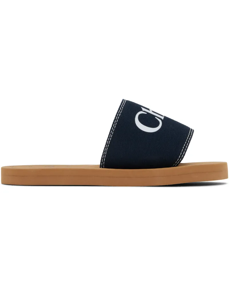 Chloé Kids Navy 'Chloé' Slides 859
