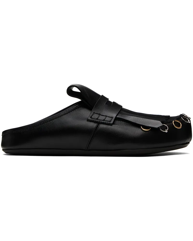 Marni Black Sabot Slip-on Loafers 00n99