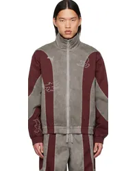 KidSuper Gray & Burgundy Puma Edition Track Jacket Aubergine