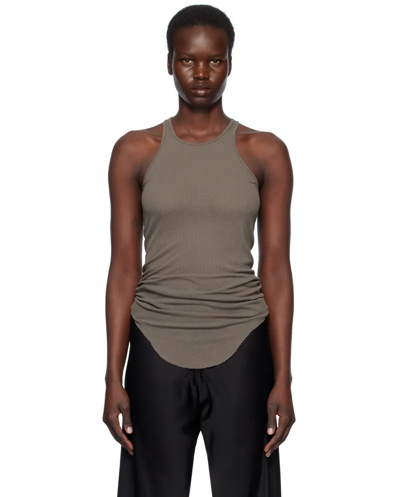 Rick Owens Gray Hollywood Basic Rib Tank Top 34