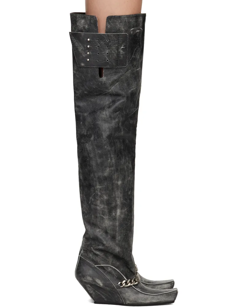 Charlotte Knowles Black Precious High Boots Moto