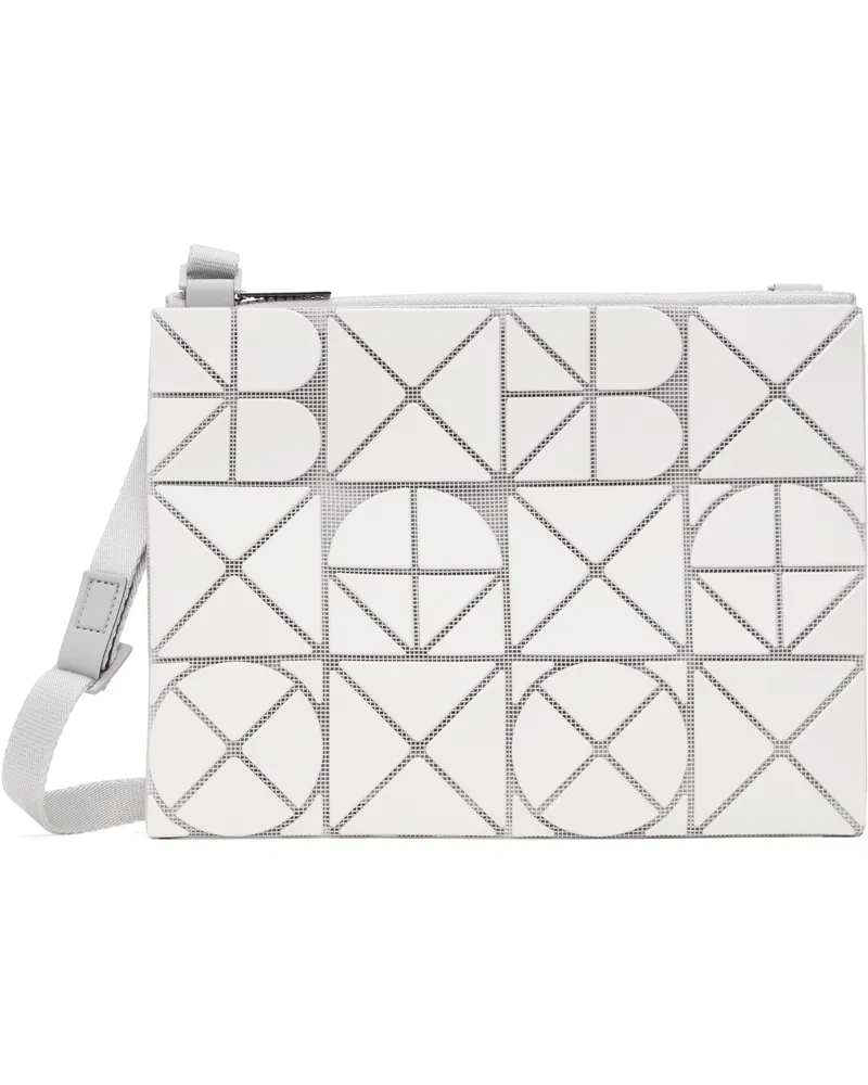 Issey Miyake White Font Crossbody Bag 06-matte