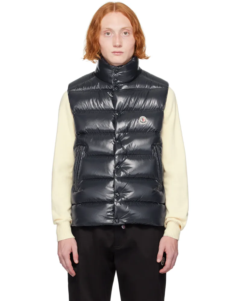 Moncler Navy Tibb Down Vest -