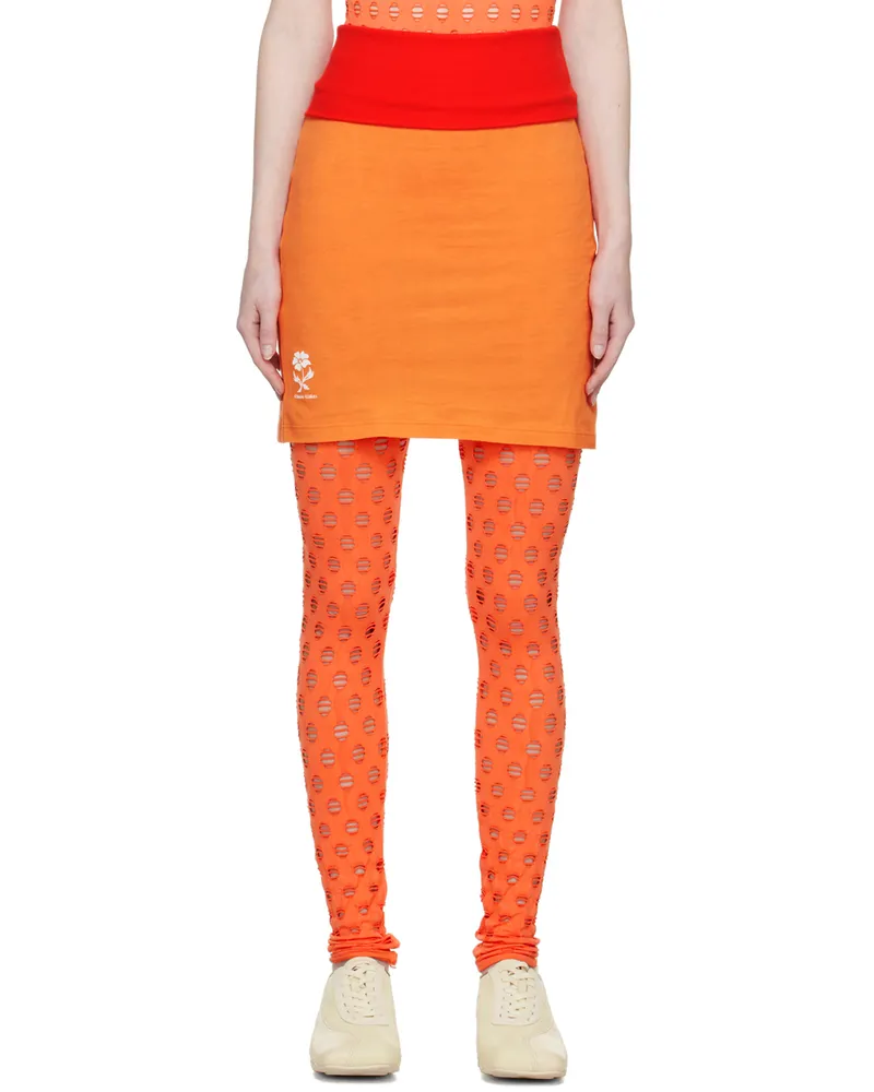 Maisie Wilen Orange & Red Pop Miniskirt Cartom