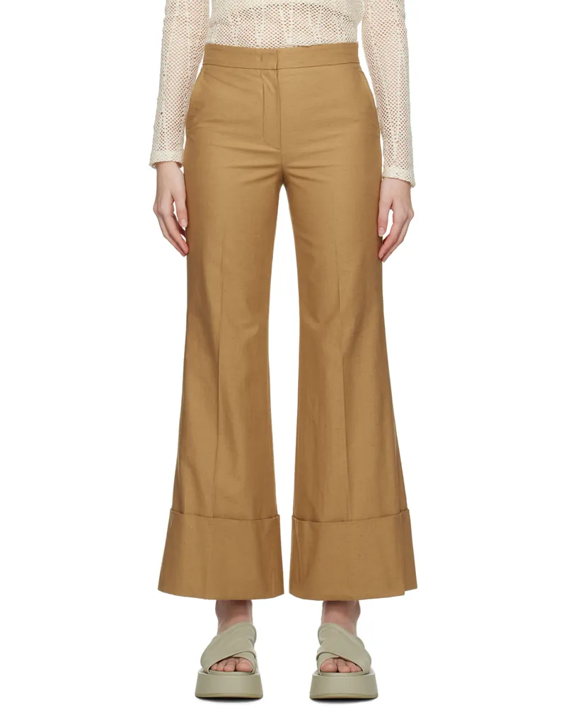 RECTO Brown 70s Bohemian Trousers Vintage