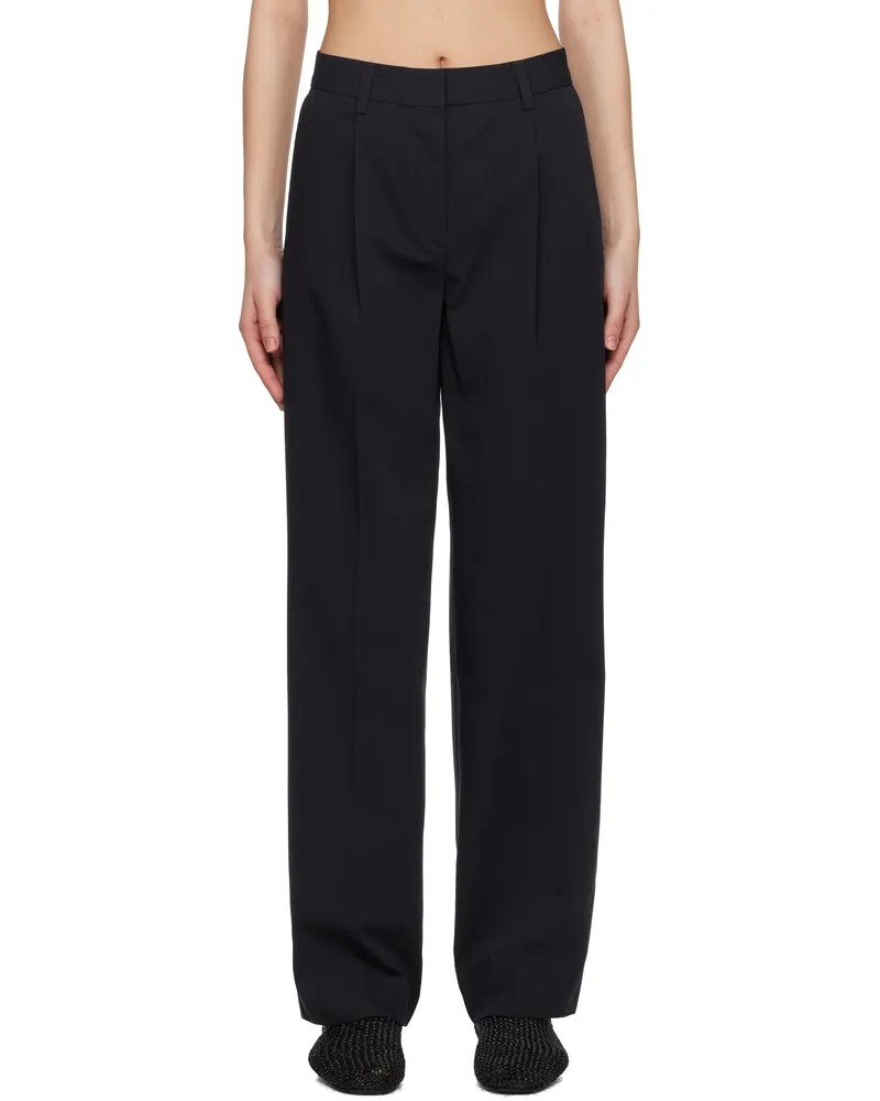 Totême Navy Slanted Pocket Trousers Nightfall