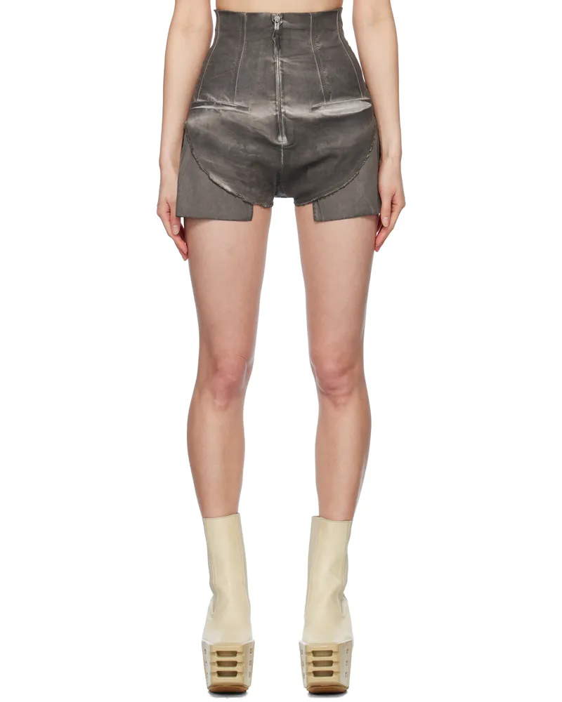 DRKSHDW by Rick Owens Gray Hollywood Dirt Cutoffs Denim Shorts 78