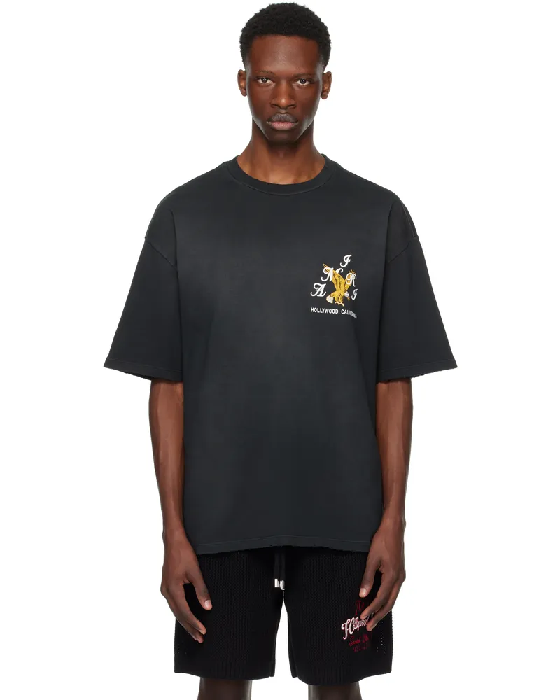 Amiri Black 'AMIRI' Eagle Oversized T-shirt Black