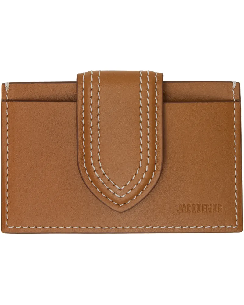 Jacquemus Brown 'The Bambino' Card Holder 811