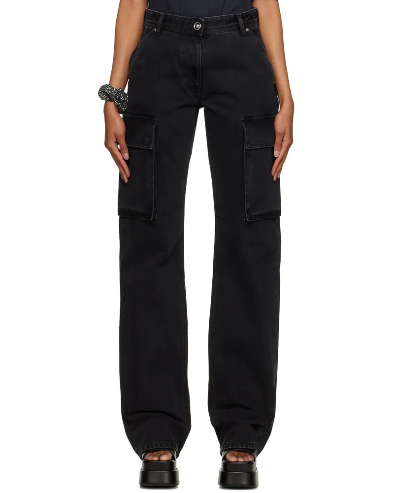 Versace Black Flap Pocket Jeans 1d510