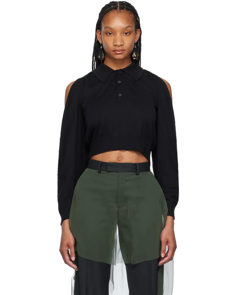 Undercover Black Cutout Polo Black