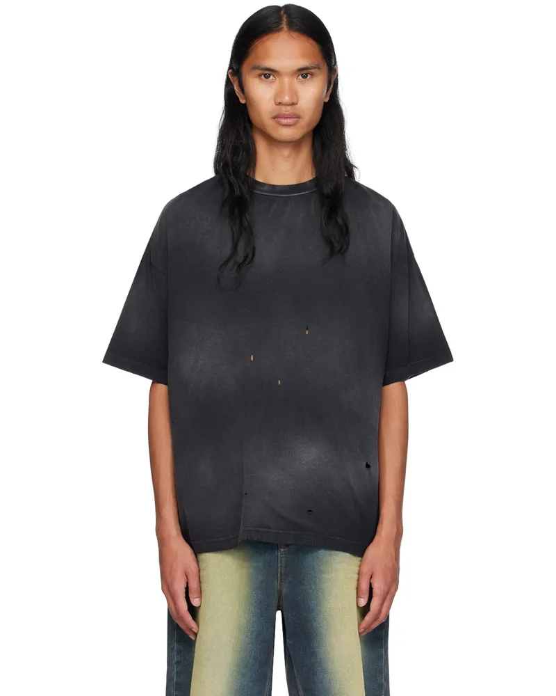 WE 11 DONE Black Dyed T-Shirt Black