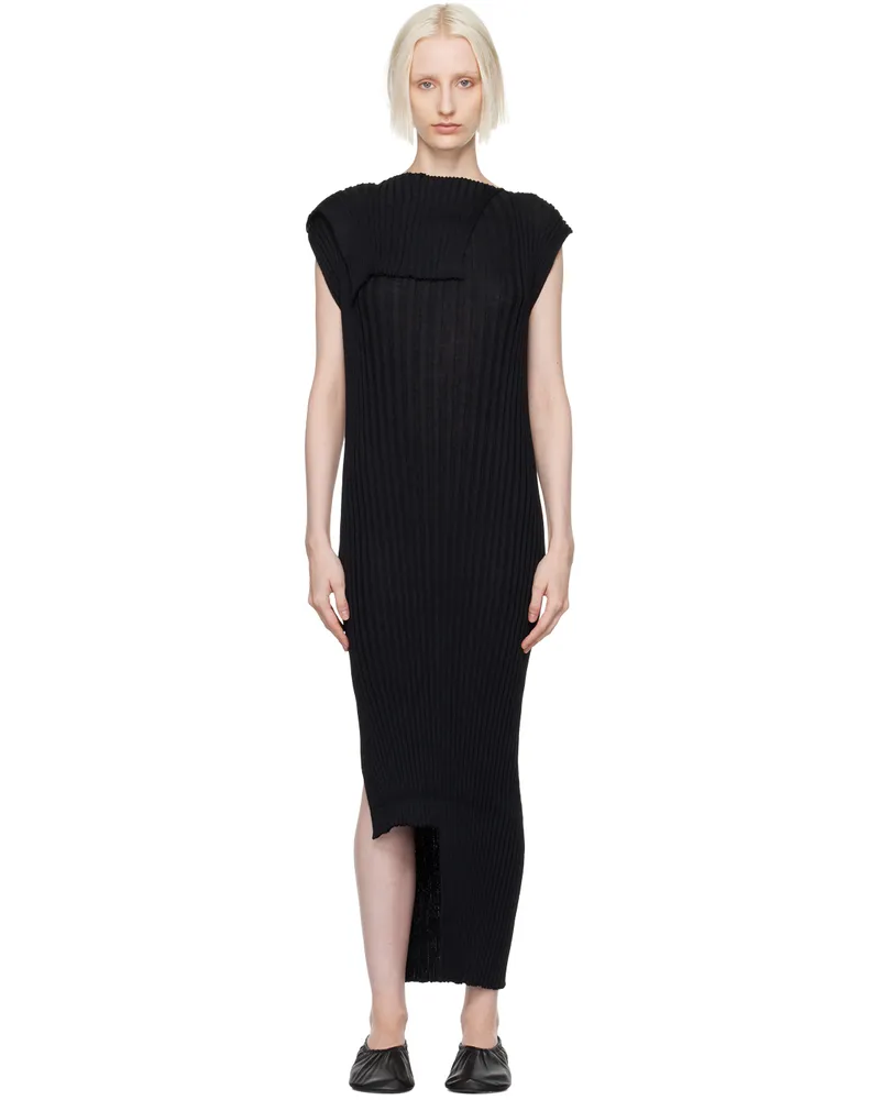 Issey Miyake Black Sparkling Midi Dress 15