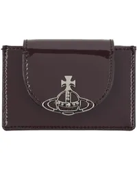 Vivienne Westwood Brown Flap Card Holder Aw24-d408