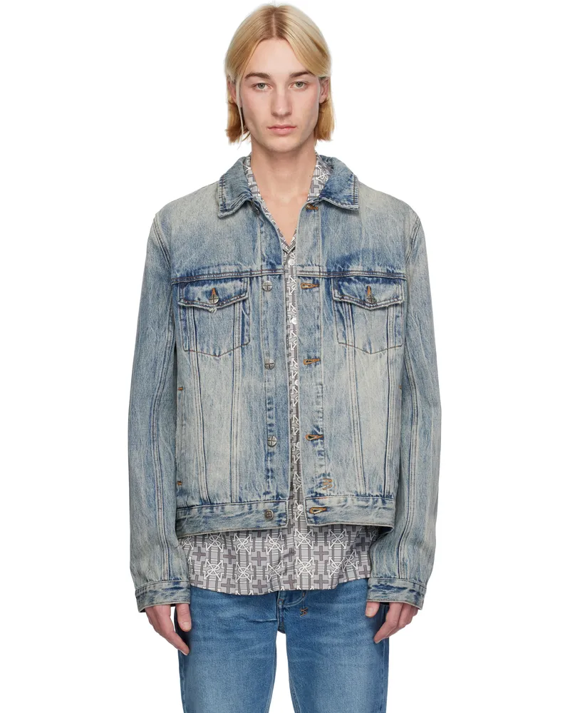 ksubi Blue Classic Stairway Denim Jacket Denim