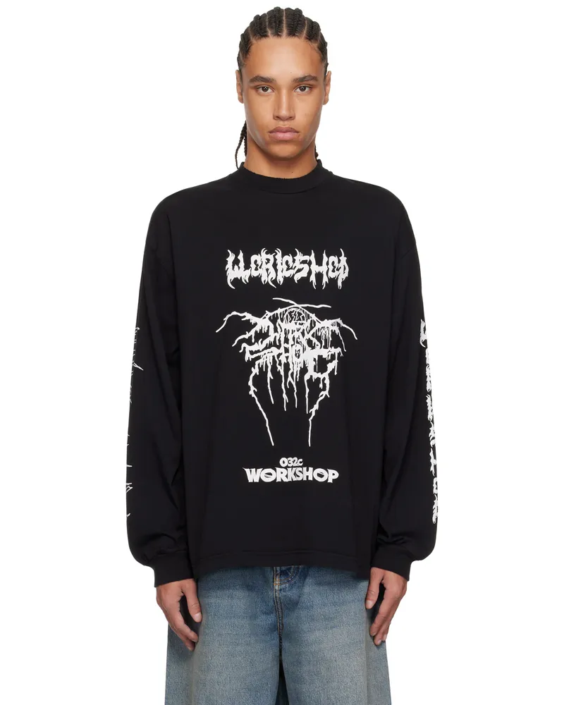 032c Black Armour Longsleeve T-shirt Faded