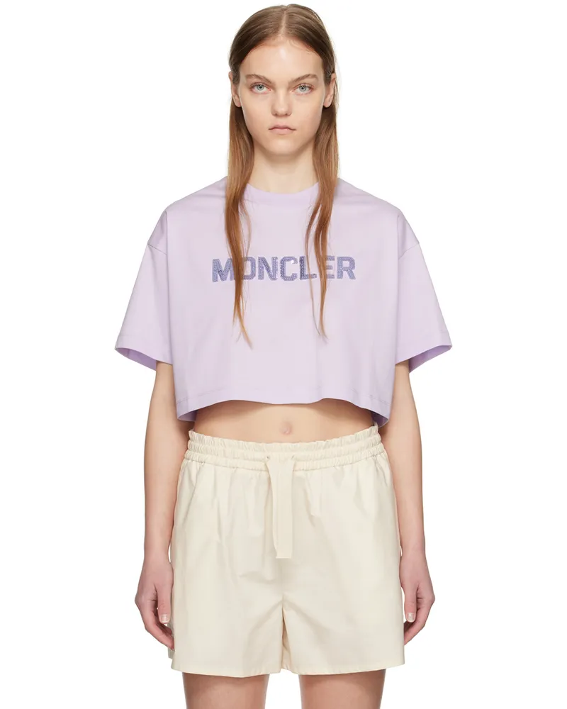 Moncler Purple Sequinned T-Shirt 61a