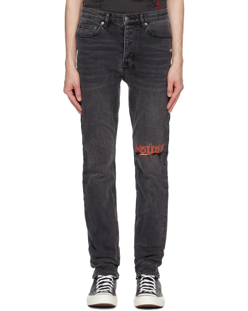 ksubi Black Chitch Angst Sabbath Jeans Black